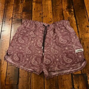 Legends Paisley Print Men’s Athletic Shorts - Purple